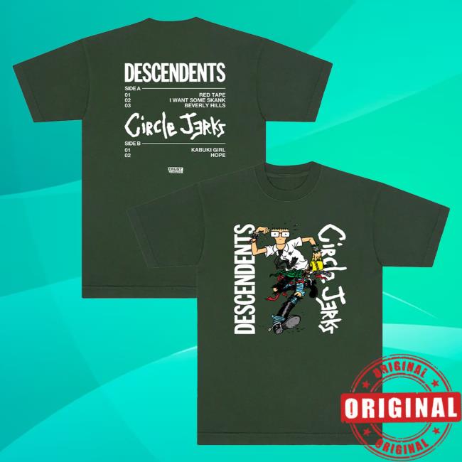Official Kings Road Merch Store Circle Jerks 2024 Collab Tour Popover Shirt (Ivy) Kings Road Shop CircleJerks