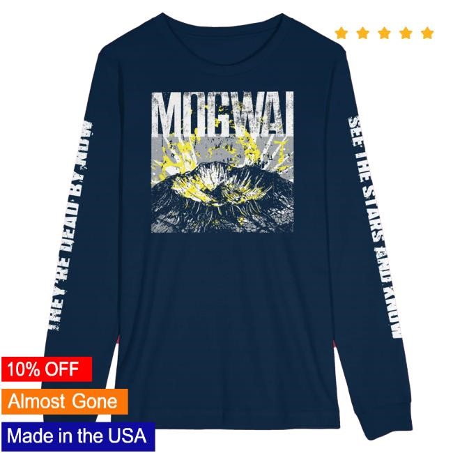 Official Mogwai Merch Mogwai The Bad Fire | Navy L/S T Shirt