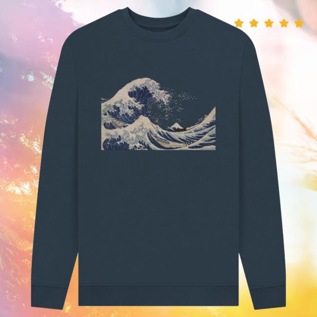 Hokusai The Great Wave Sweatshirt, Navy British Museum Store Shop Official Store Shop
