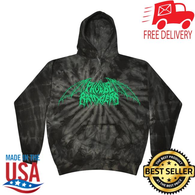 Official Phoebe Bridgers Merch Black Tie Dye Metal Long Sleeve Shirt