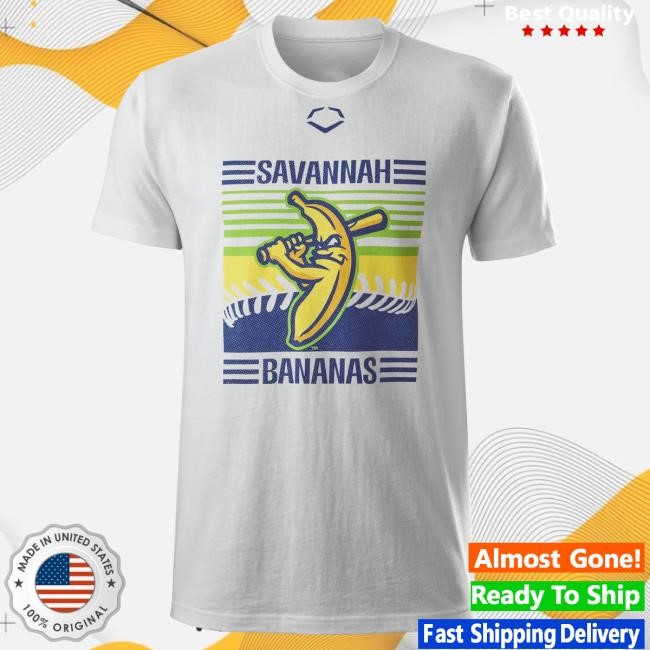 Official Savannah Bananas Merch Store Bananas Split EvoShield Logo Top Shirt SavannahBananas