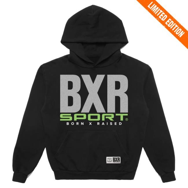 Official Born X Raised Merch BXR Sport: Jumbo Standard Hood: Heather Grey BornXRaised