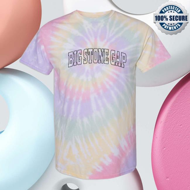 Official Hometown Apparel Clothing Merch Big Stone Gap Virginia Trendy Block Tie Dye Tee Shirt Hazy Rainbow