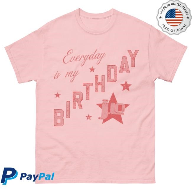 Official Jennifer Lopez Birthday Star Pink T Shirt