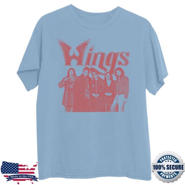 Official Paul Mccartney Merch Wings Band Top Shirt