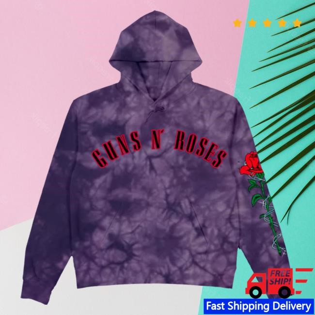 Officia Gnr Merch Clothing Store Shop Guns N’ Roses Gn'r Purple Tie Dye Sweater Gnrmerch