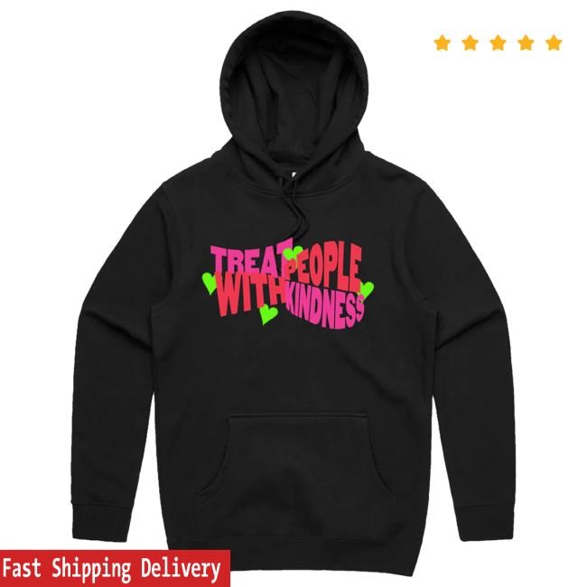 Treat People With Kindness Pink/Lime Pullover Hoodie