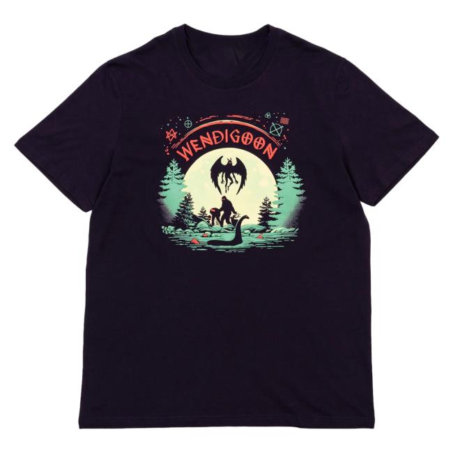 Official Wendigoon Merch Store Cryptids On Tour Popover Shirt