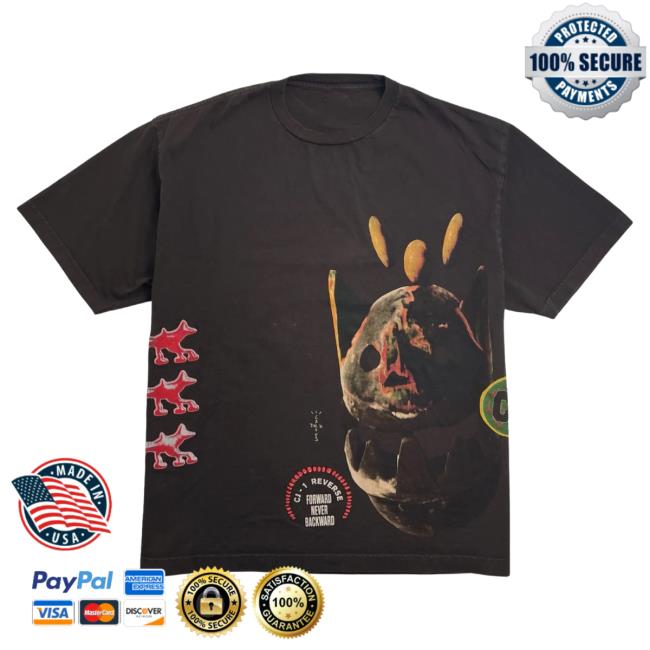 Official Shop Demand Travis Scott Never Backward T-Shirts Brown Shopdemand