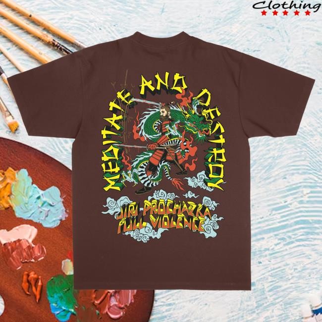 Full Violence Official Jiri Prochazka Destroy "Classic" Hot Shirt in Brown