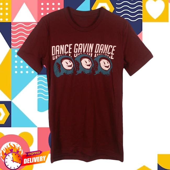 Official Dance Gavin Dance Band Merch Faces Maroon Tee Shirt DanceGavinDance