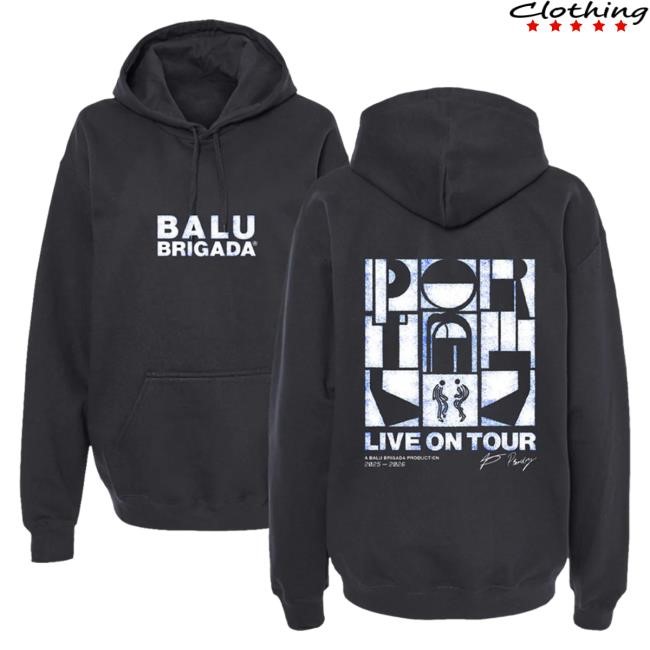 Official Hellomerch Balu Brigada Portal Live On Tour Popover Hoodie Hello Merch