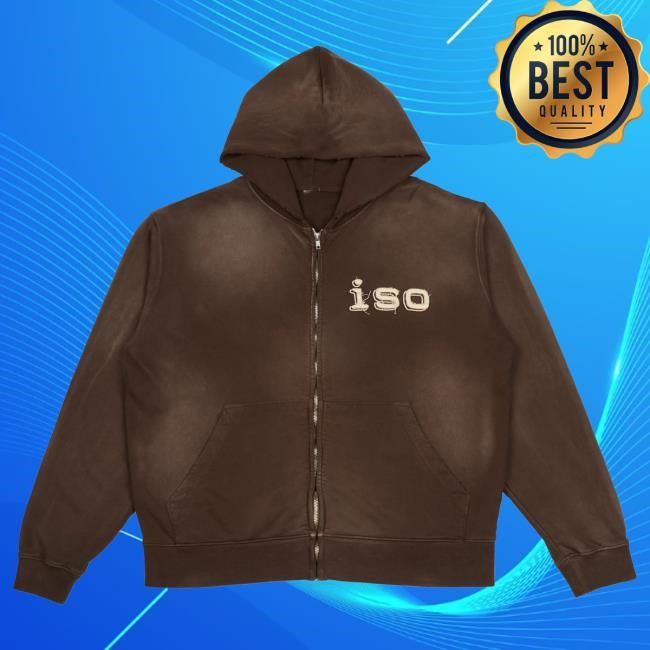 Vintage Wash ISO Supremacy Frayed Logo Zip Hoodie