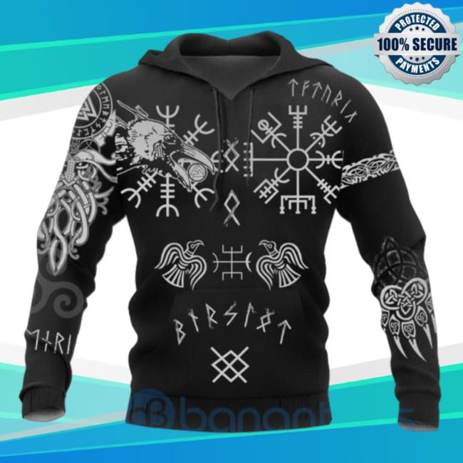 Banantees Huginn And Muninn Viking All Over Printed 3D Hoodie