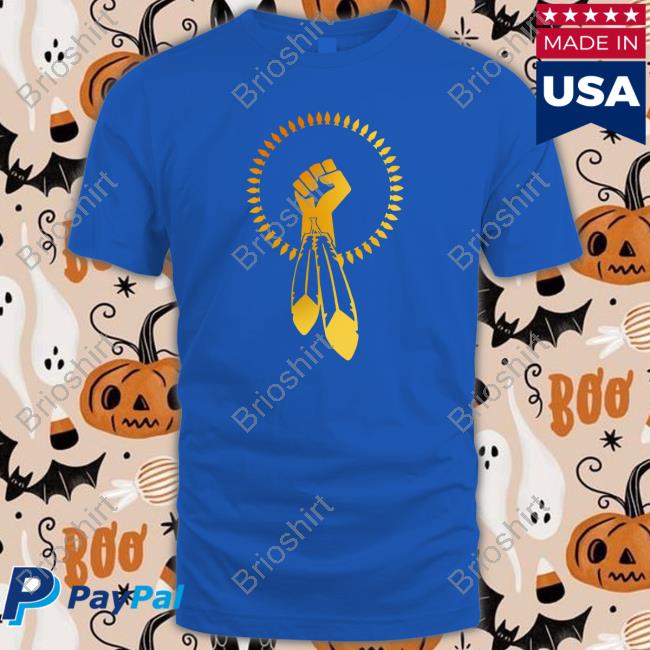 N8v Movement Gold Metallic On Tee Shirt