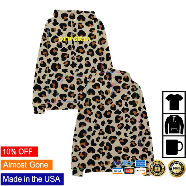 Odd Future Merch Leopard Contrast Pullover Sweatshirt