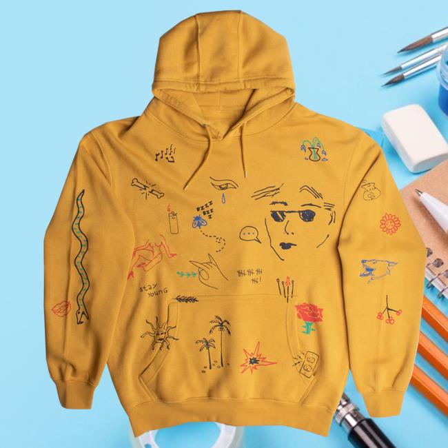 Official Altru Apparel Clothing Stick N Poke Art Graphic Sweatshirt Mustard