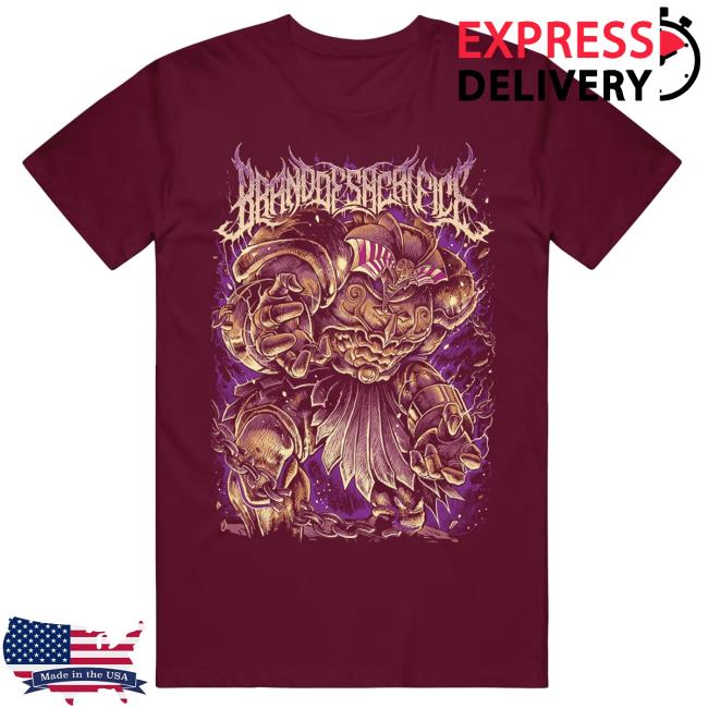 Official Brand Of Sacrifice Merch Exodia Maroon Tees