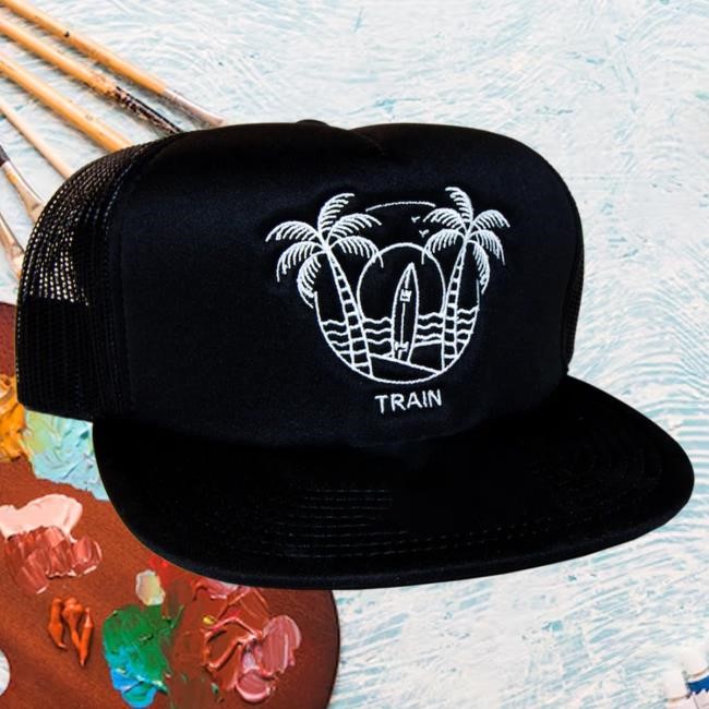 Monoline Black Snap Back Hat Train Band Store Merch