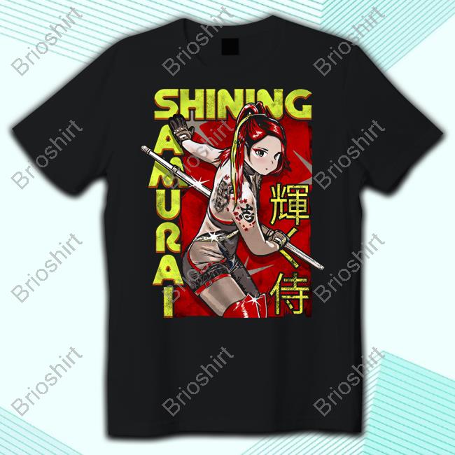 Official Hikaru Shida Shining Samurai Anime Shirt Hikaru Shida