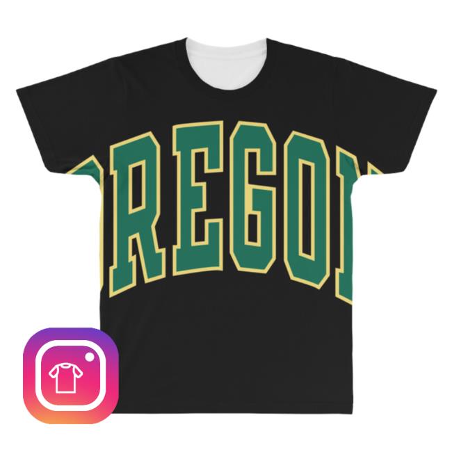 Official Artist Shot Oregon Ducks All Over Print Tshirt Artistshot