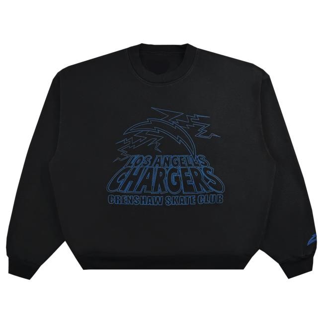 Official Crenshaw Skate Club Csc X La Chargers Voltage Popover Hoodie