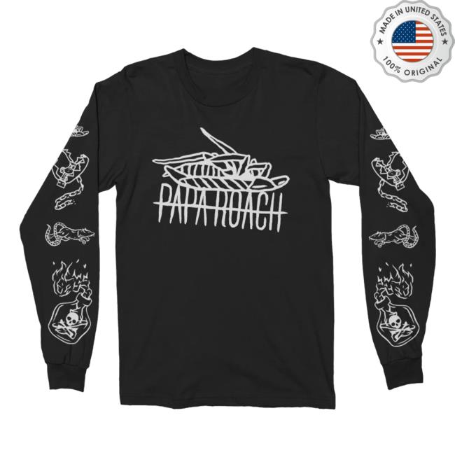 Official Papa Roach Icons Hooded Sweatshirt Black Paparoach