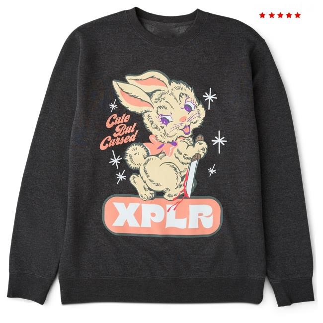 Official Sam And Colby Merch Store Cute But Cursed Crewneck Sweatshirt Xplr Shop