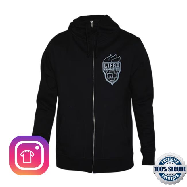 Official Rammstein Merch Lifad Fackel Rammstein Zip Up Hoodie