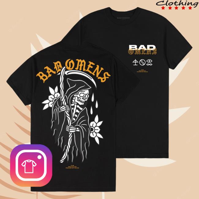 Bad Omens Merch Gold Reaper Long Sleeved T Shirt