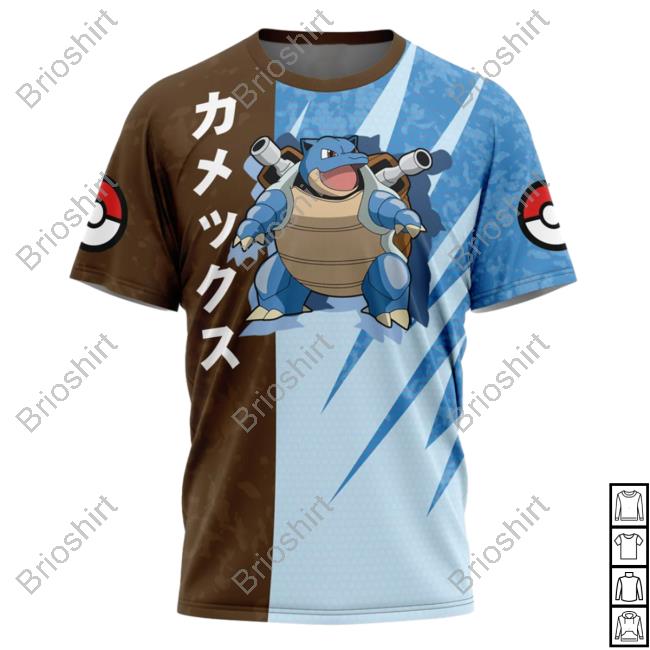 Official Anime Ape Clothing Blastoise Attack Pokemon Shirt 2023 Animeape