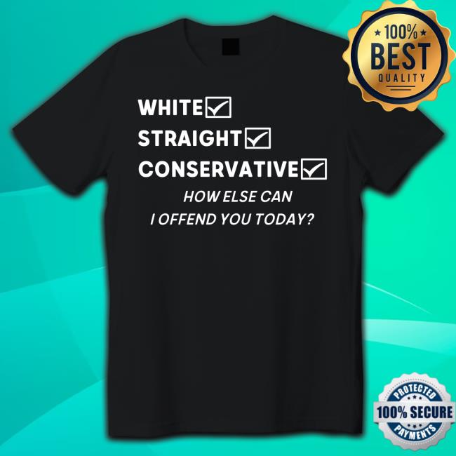 White Straight Conservative How Else Can I Offend You Today Veerender T-Shirt