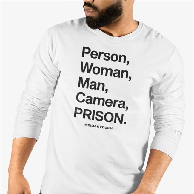 Meidastouch Merch White Person Woman Man Camera Prison Tee Shirt