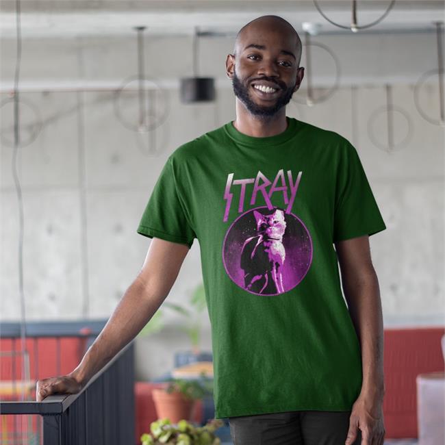 Neon Cat Shirt Black
