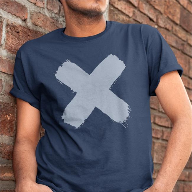 X Washed Blue Tee