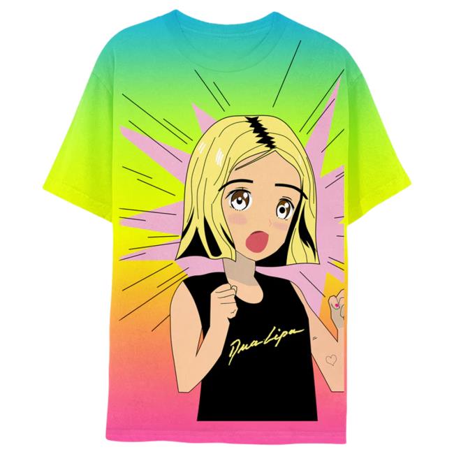 Official Dua Lipa Clothing Store Shop Dua Lipa Gradient Manga Shirt DuaLipa Merch