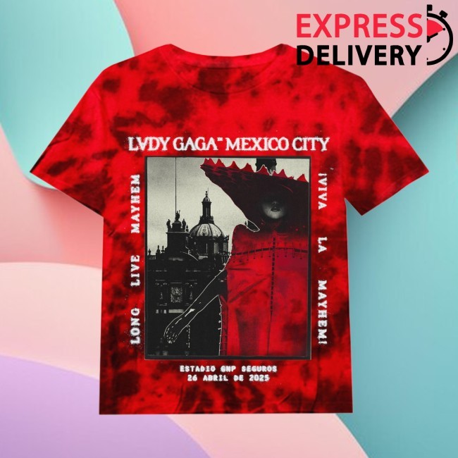 Lady Gaga Mexico City New Tee Playera Regular