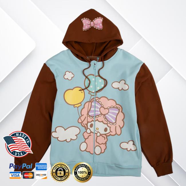 Official Sanrio Apparel Clothing Merch Store Shop My Sweet Piano X Dumbgood Zip Crew