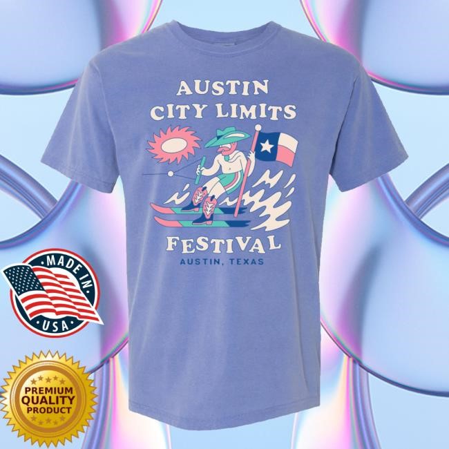 Water Skiing Cowboy Lineup Short Sleeve Tee – ACL Music Festival