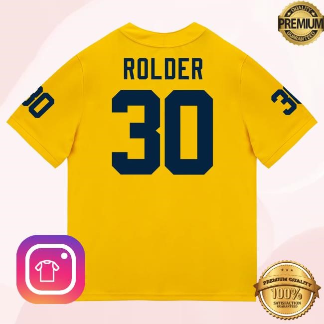 The M Den Michigan Wolverines #30 Jimmy Rolder Student Athlete Maize Football Jersey Shirts