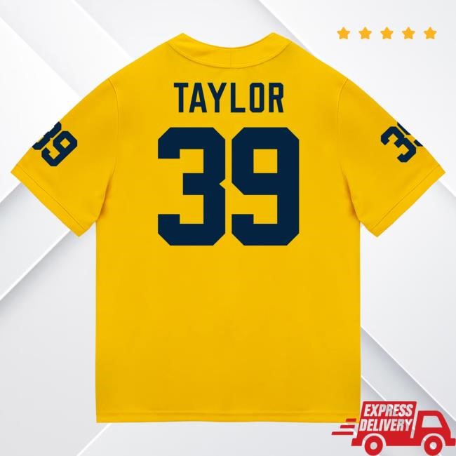 Michigan Wolverines #39 Joe Taylor Student Athlete Maize Football Jersey Hot Shirt The M Den Shop