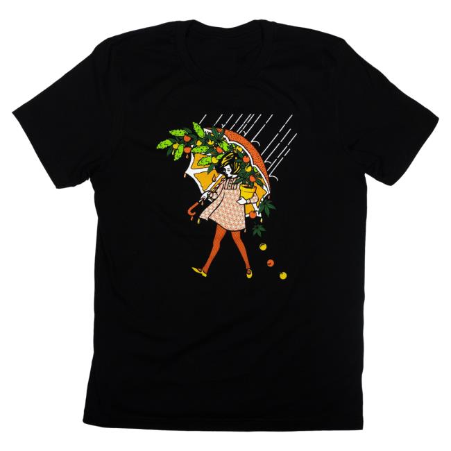 Official Slinger Apparel Store Shop Citrus Terp Girl T-Shirts Black Pyroscopic