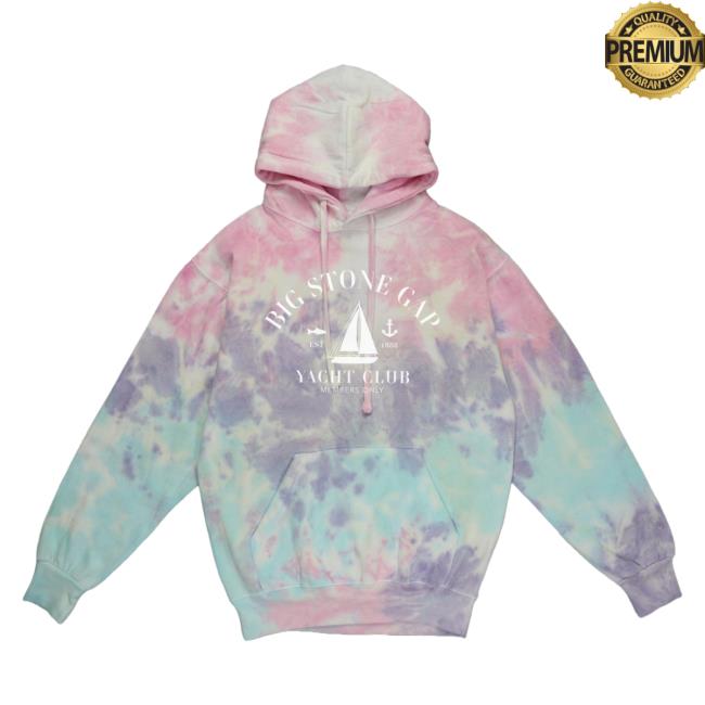Official Hometown Apparel Clothing Merch Big Stone Gap Virginia Yacht Club Tie-Dye Hoodies 5XL Tie Dye Cotton Candy