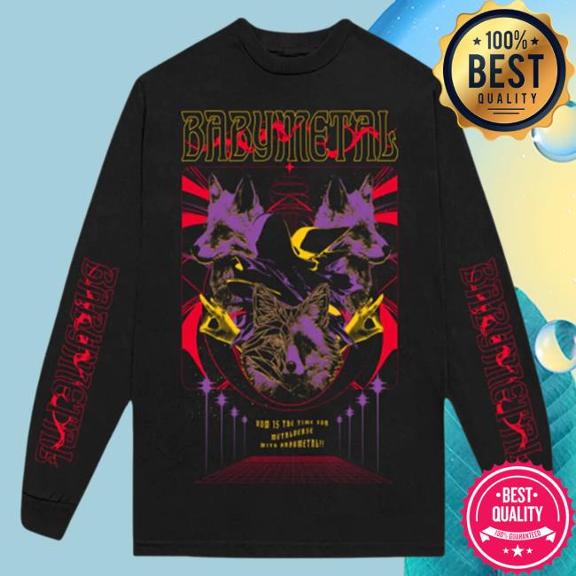 Official Baby Metal Merch Store BabyMetal "Colorful Foxes" Long Sleeve Shirt New Baby Metal Apparel Clothing Shop