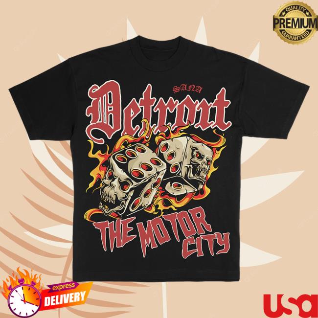Official Sana Detroit Red Wings Sana Detroit Motor City Dice Tees - Black