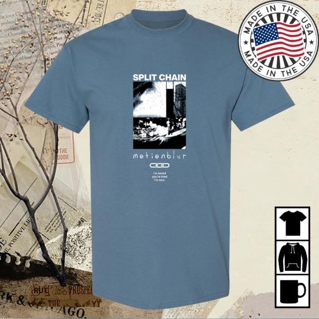 Official Down Right Merch Split Chain - motionblur Tee