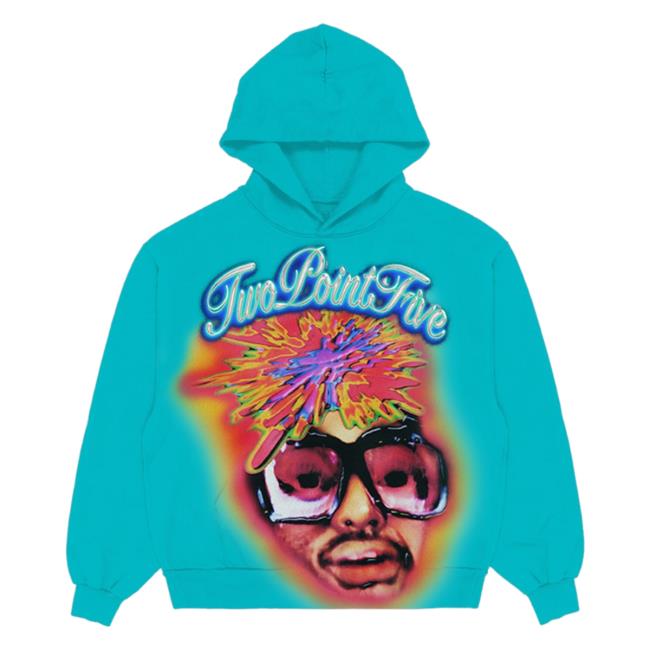 Official Aminé Twopointfive Airbrush Crew neck Sweatshirt Teal