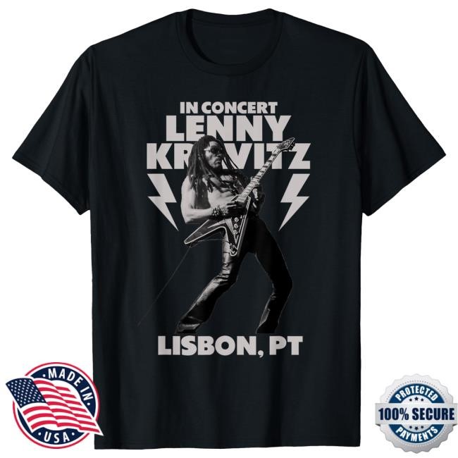 Official Lenny Kravitz – Blue Electric Light Tour 2025 Lisbon Shirt