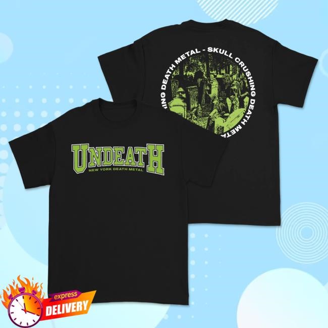 Undeath Metal College in Green Hot Shirt