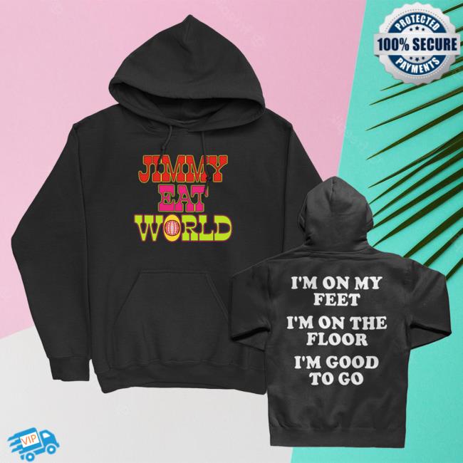 Official Jimmy Eat World Merch Good To Go Pull Over Hoodie (Black)